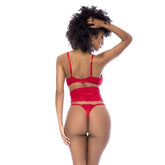 Red 3 Pc Set w/ Bra, Panties and Flexible Corset > Clothes > Bra Sets